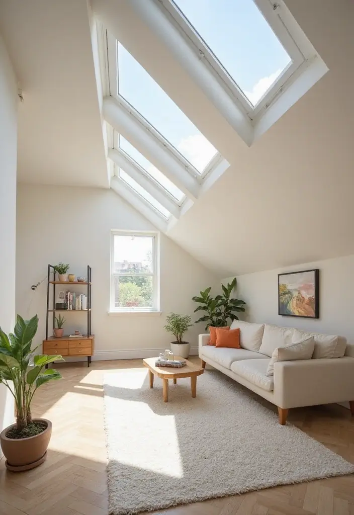 25 Basement Ceiling Ideas That Hide Imperfections With Style - 23. Skylight Installations for Natural Light