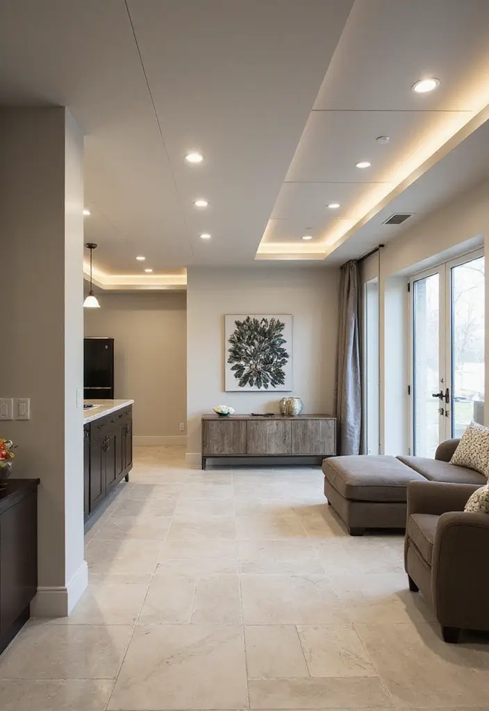 25 Basement Ceiling Ideas That Hide Imperfections With Style - 3. Drop Ceilings for a Clean Look