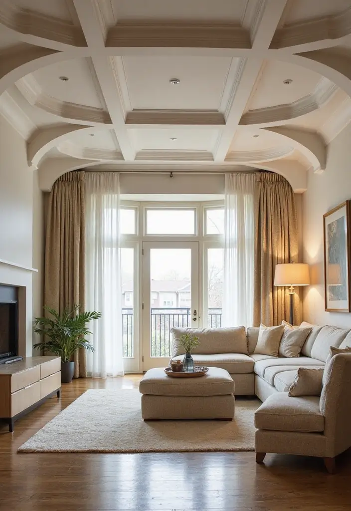 25 Coffered Ceiling Inspirations That Elevate Any Room - 17. Soft Curves and Arches