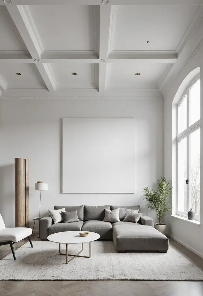 25 Coffered Ceiling Inspirations That Elevate Any Room - 3. Modern Minimalism