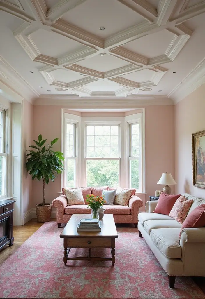 25 Coffered Ceiling Inspirations That Elevate Any Room - 5. Painted Perfection