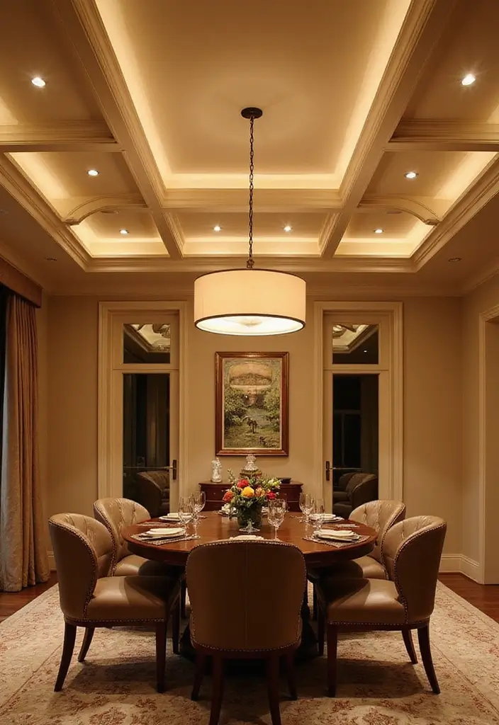 25 Coffered Ceiling Inspirations That Elevate Any Room - 9. Integrated Lighting Solutions