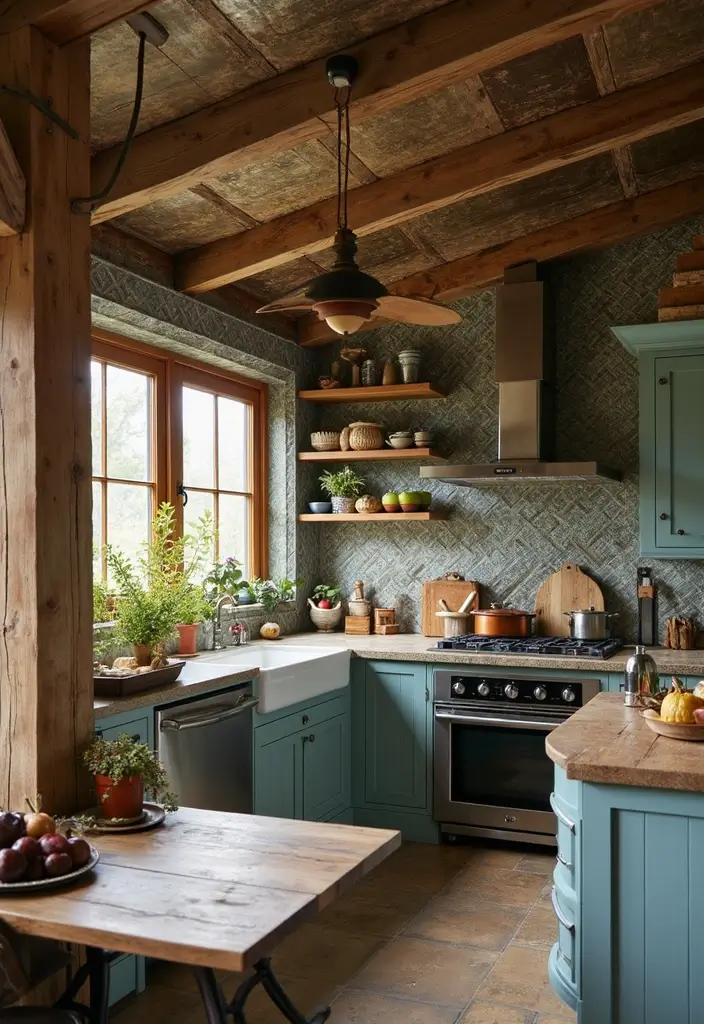25 Fall Ceiling Designs for Kitchen That Add Cozy Charm - 3. Tin Ceiling Tiles
