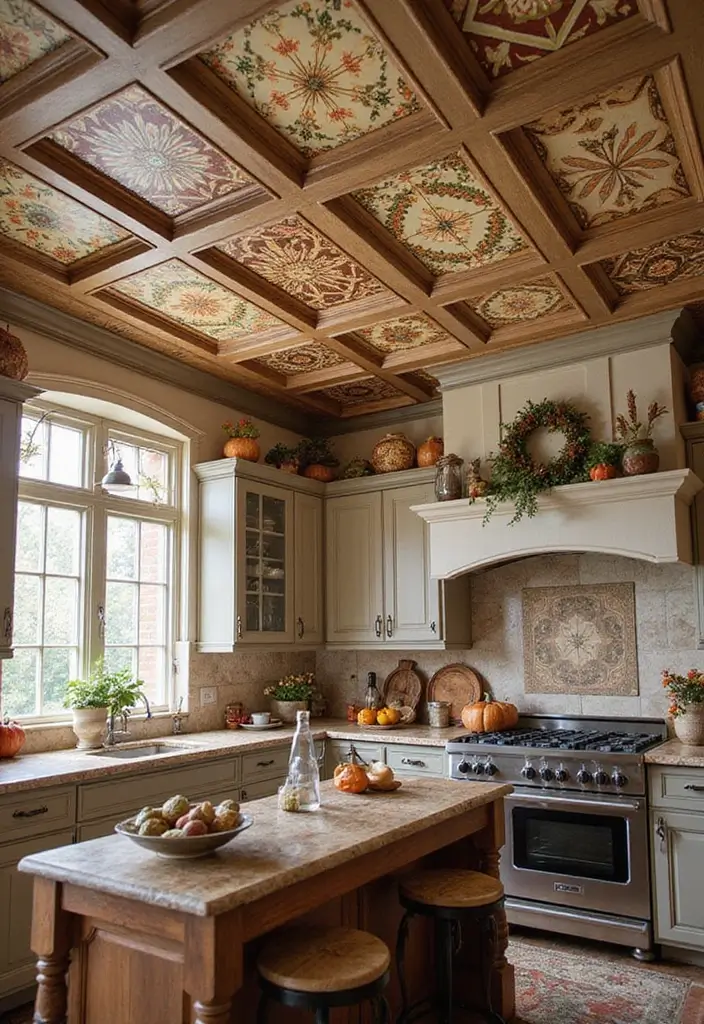 25 Fall Ceiling Designs for Kitchen That Add Cozy Charm - 5. Decorative Ceiling Panels