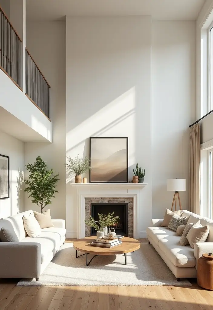 25 High Ceiling Living Room Designs That Feel Grand and Airy - 21. Natural Light Optimization