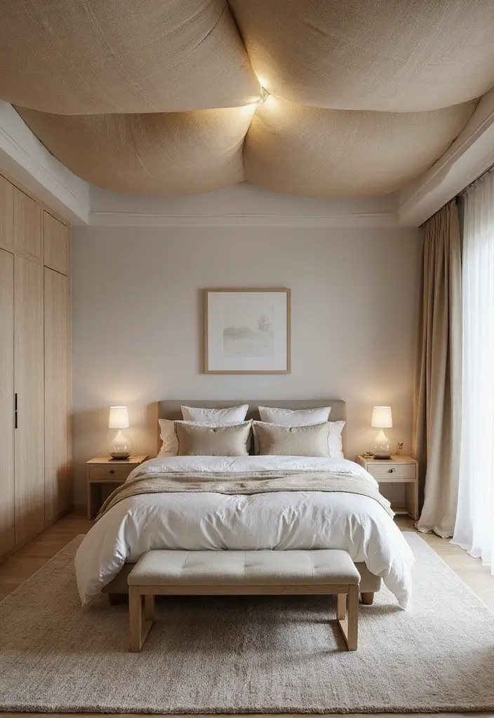 25 Modern Ceiling Designs That Redefine Elegance - 10. Modern Fabric Ceilings