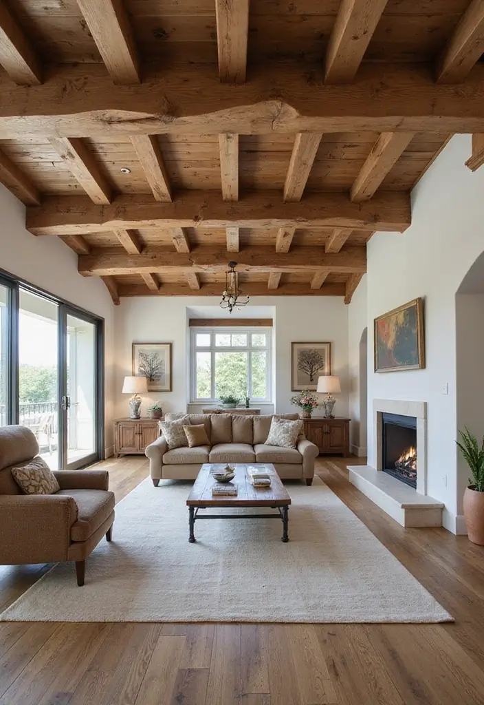 25 Modern Ceiling Designs That Redefine Elegance - 13. Open Beams