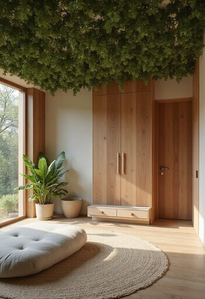 25 Modern Ceiling Designs That Redefine Elegance - 19. Nature-Inspired Ceilings