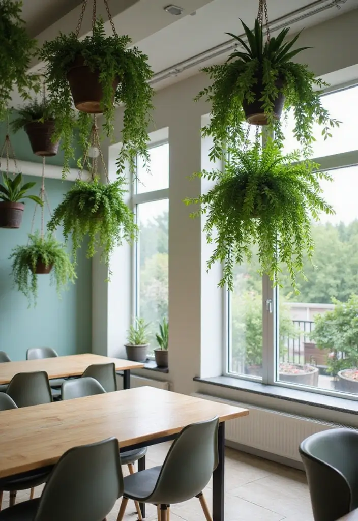 25 Modern Ceiling Designs That Redefine Elegance - 24. Ceiling-Mounted Planters