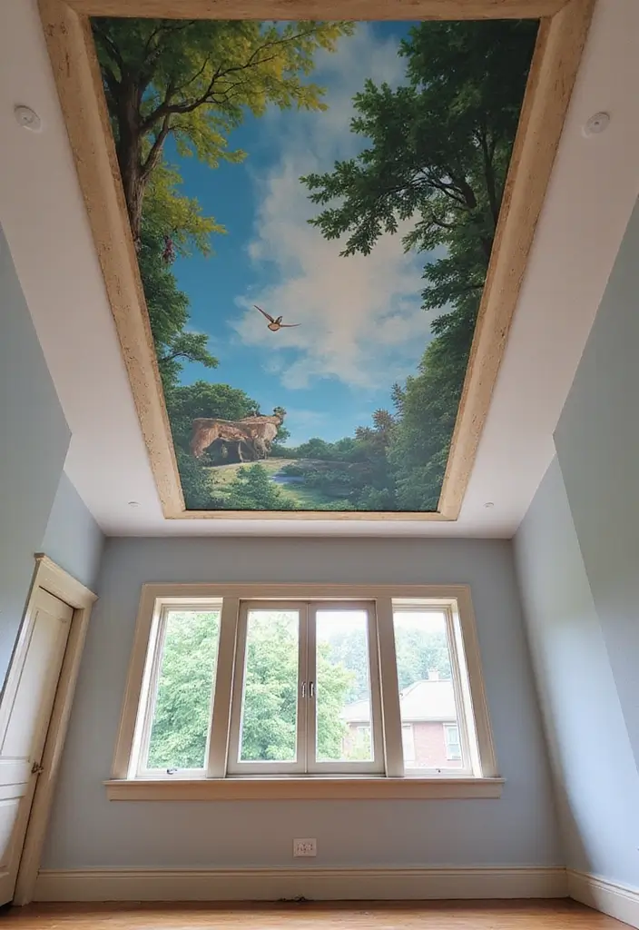 25 Painted Ceiling Inspirations That Totally Transform a Room - 10. Artistic Murals