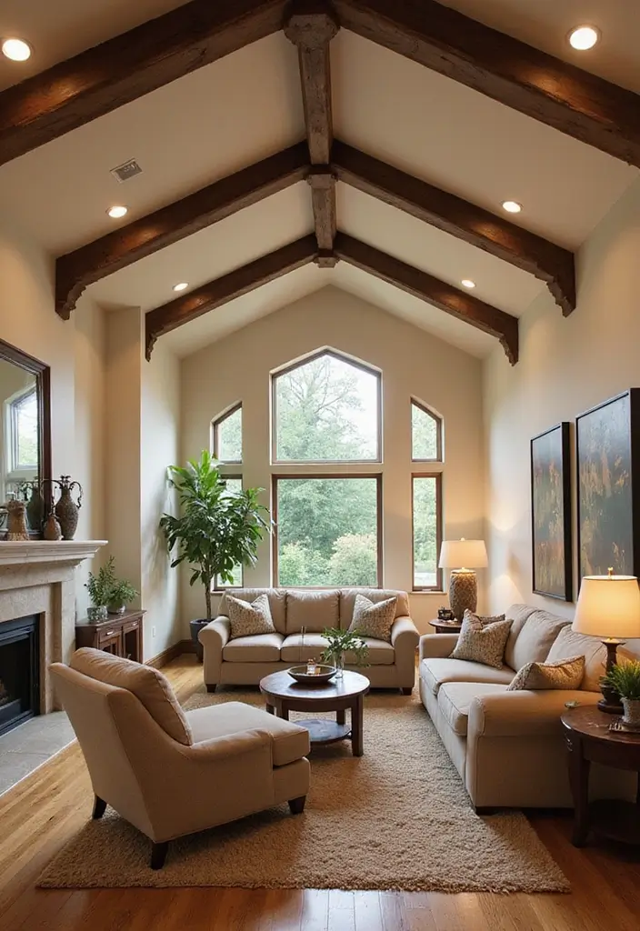 25 Vaulted Ceiling Beam Inspirations That Steal the Show - 11. Beams with Integrated Lighting