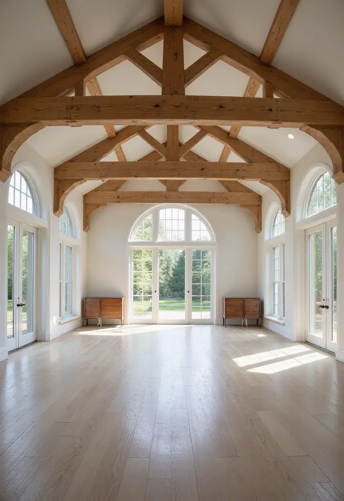 25 Vaulted Ceiling Beam Inspirations That Steal the Show - 15. Combining Beams with Vaulted Ceilings
