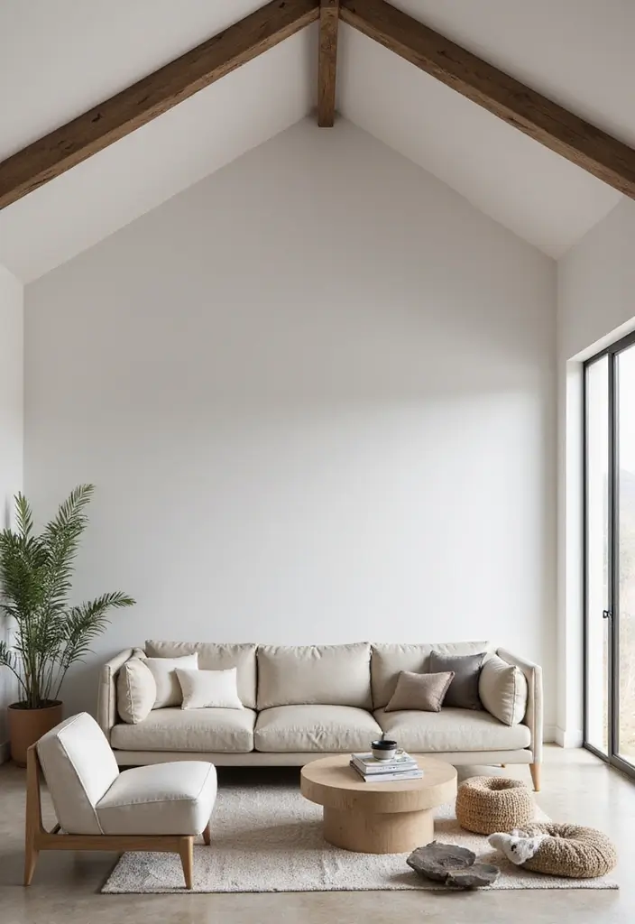 25 Vaulted Ceiling Beam Inspirations That Steal the Show - 18. Minimalist Beams