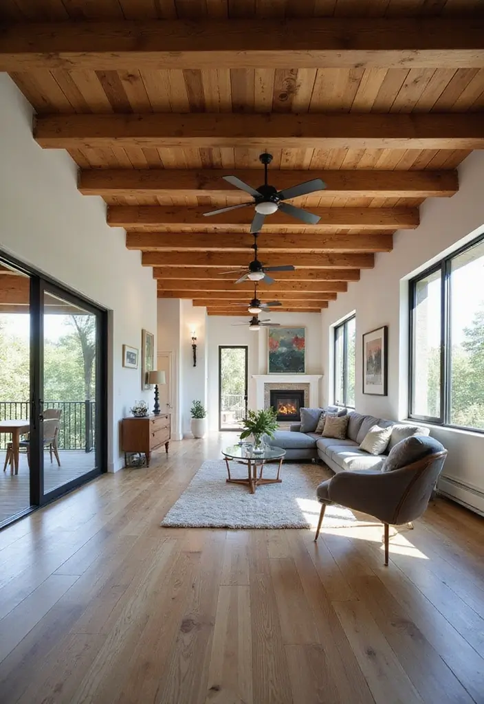 25 Vaulted Ceiling Beam Inspirations That Steal the Show - 19. Beams as Partition Elements