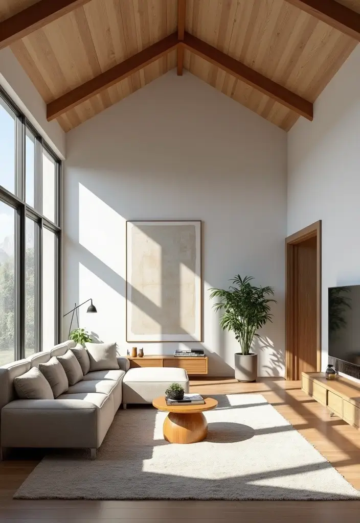 25 Vaulted Ceiling Beam Inspirations That Steal the Show - 2. Sleek Modern Beams