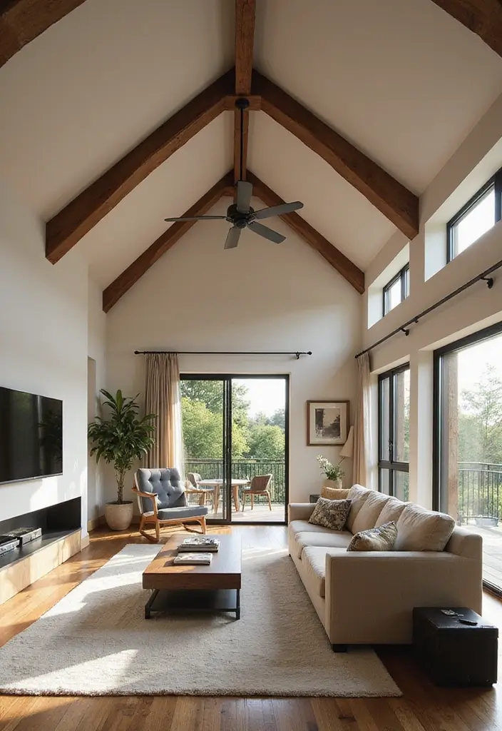25 Vaulted Ceiling Beam Inspirations That Steal the Show - 21. Multi-Purpose Beams