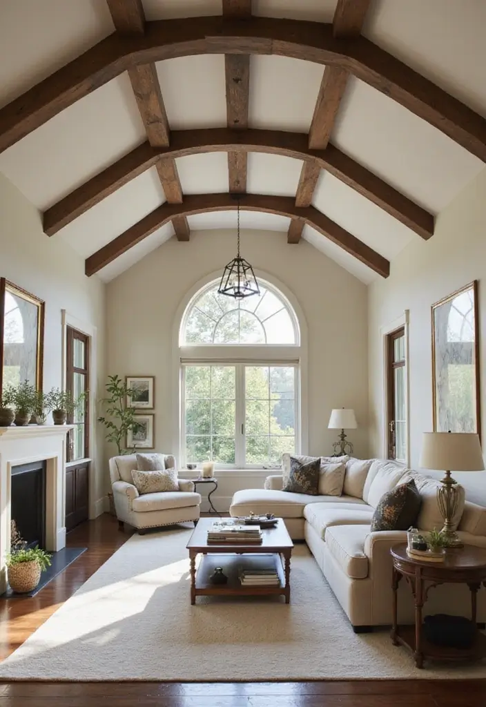 25 Vaulted Ceiling Beam Inspirations That Steal the Show - 24. Symmetrical Beam Arrangements