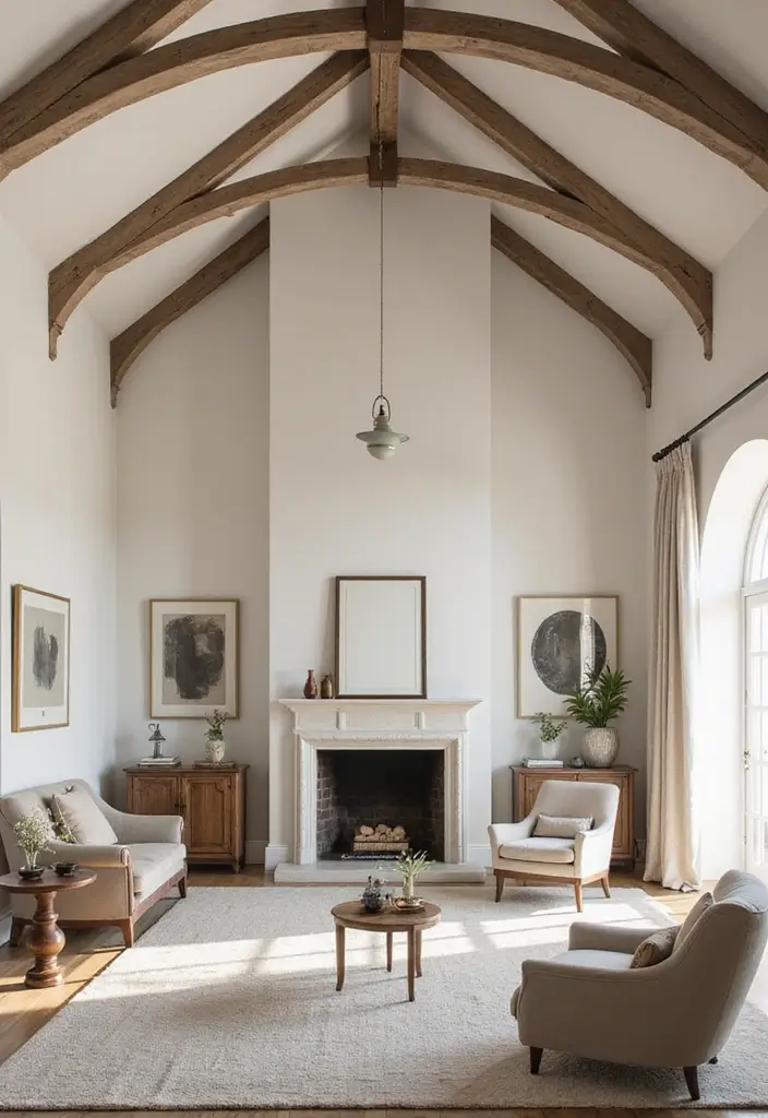 25 Vaulted Ceiling Beam Inspirations That Steal the Show - 9. Arched Beams for Unique Shapes