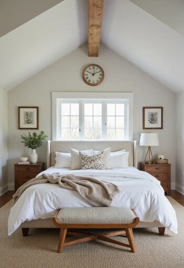 25 Vaulted Ceiling Bedroom Inspirations That Feel Dreamy 21 25 Vaulted Ceiling Bedroom Inspirations That Feel Dreamy - 21. Seasonal Decor Changes