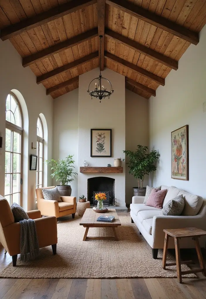 25 Vaulted Ceiling Ideas That Make Homes Feel Bigger - 16. Vintage Charm