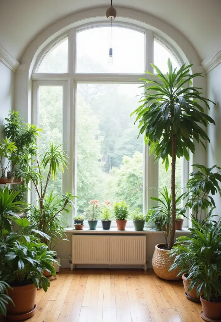 25 Vaulted Ceiling Ideas That Make Homes Feel Bigger - 19. Indoor Plants