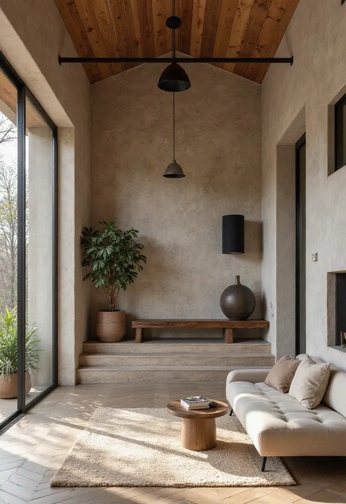 25 Vaulted Ceiling Ideas That Make Homes Feel Bigger - 22. Layered Textures