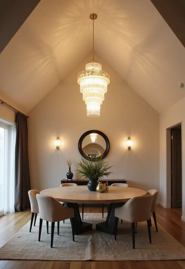 25 Vaulted Ceiling Ideas That Make Homes Feel Bigger - 6. Statement Lighting Fixtures