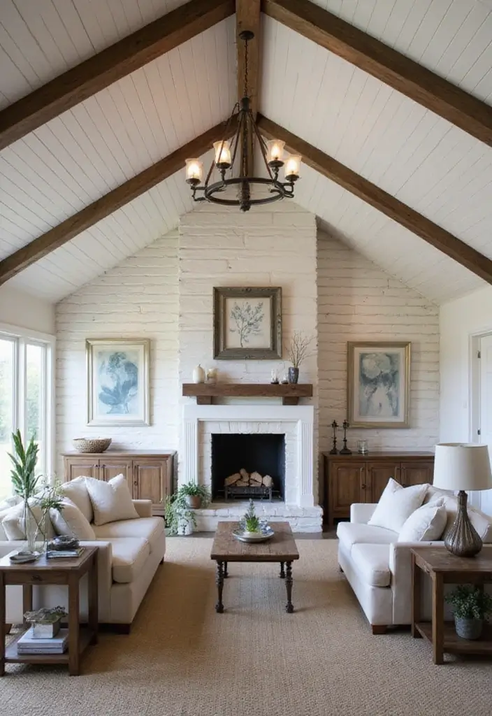 25 Vaulted Ceiling Living Room Inspirations That Wow Guests - 9. Textured Walls for Depth