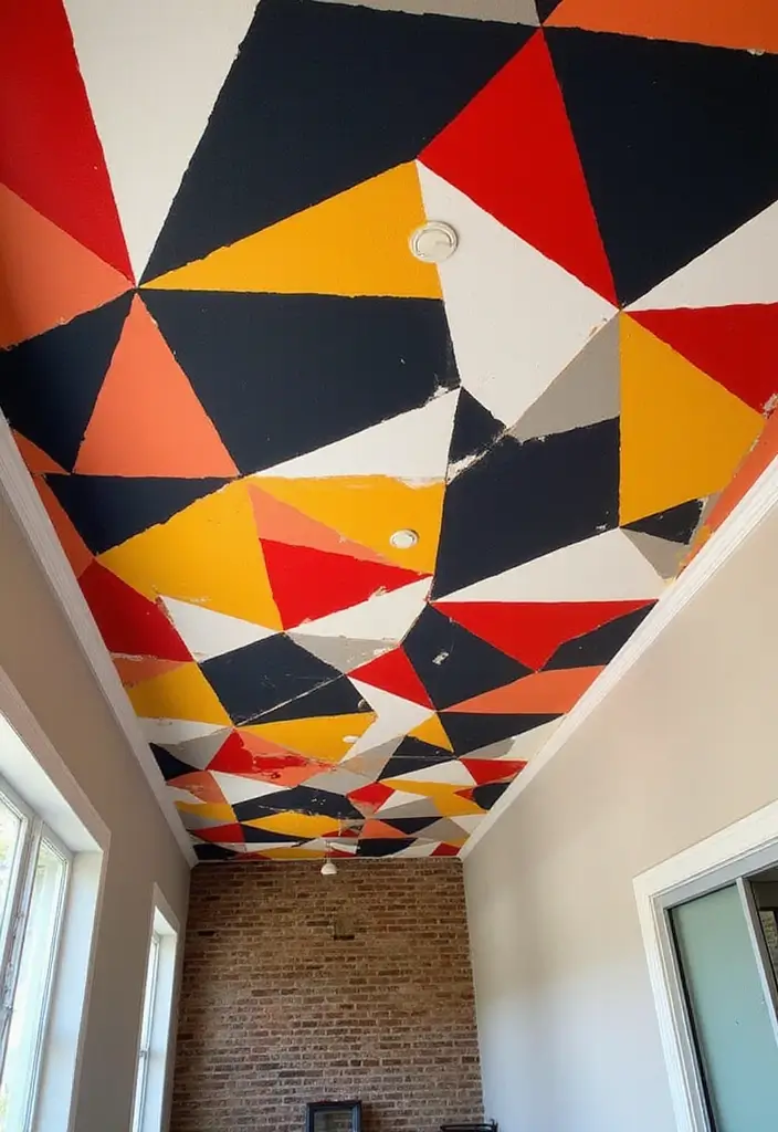 27 Ceiling Murals That Bring Art Into Interiors - 11. Geometric Patterns