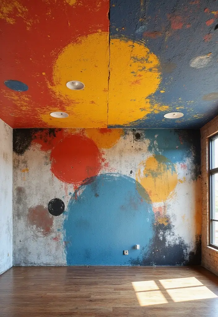 27 Ceiling Murals That Bring Art Into Interiors - 20. Abstract Expressions