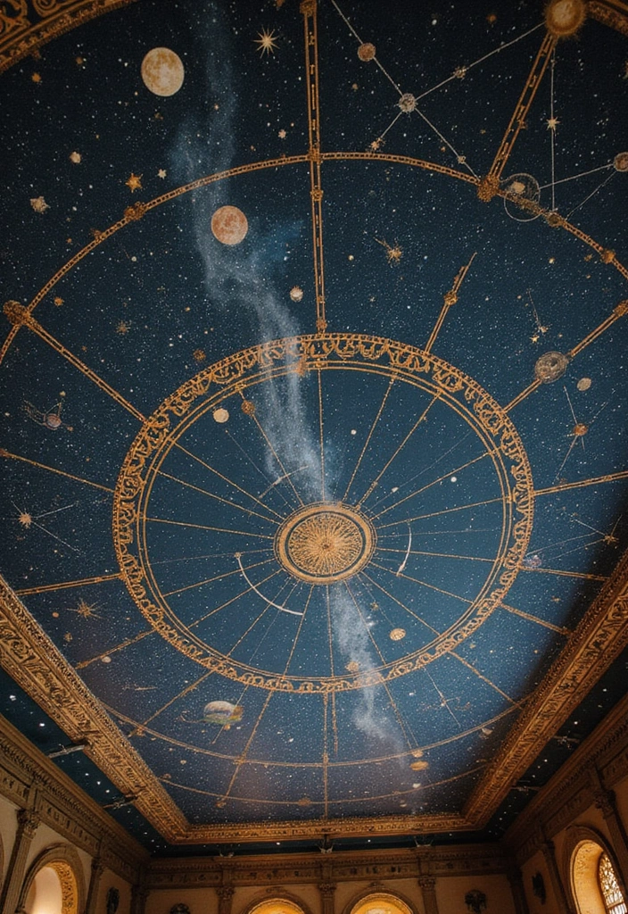 27 Ceiling Murals That Bring Art Into Interiors - 23. Celestial Navigators