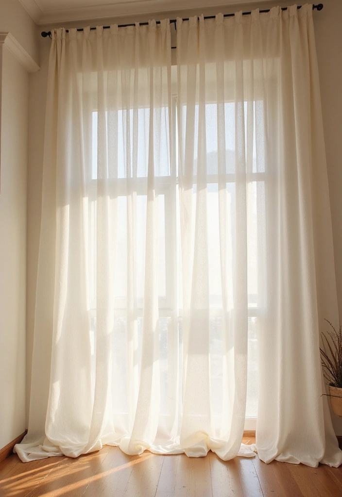 27 Fabric Ceiling Ideas That Feel Romantic and Soft - 18. Dreamy Sheer Curtains