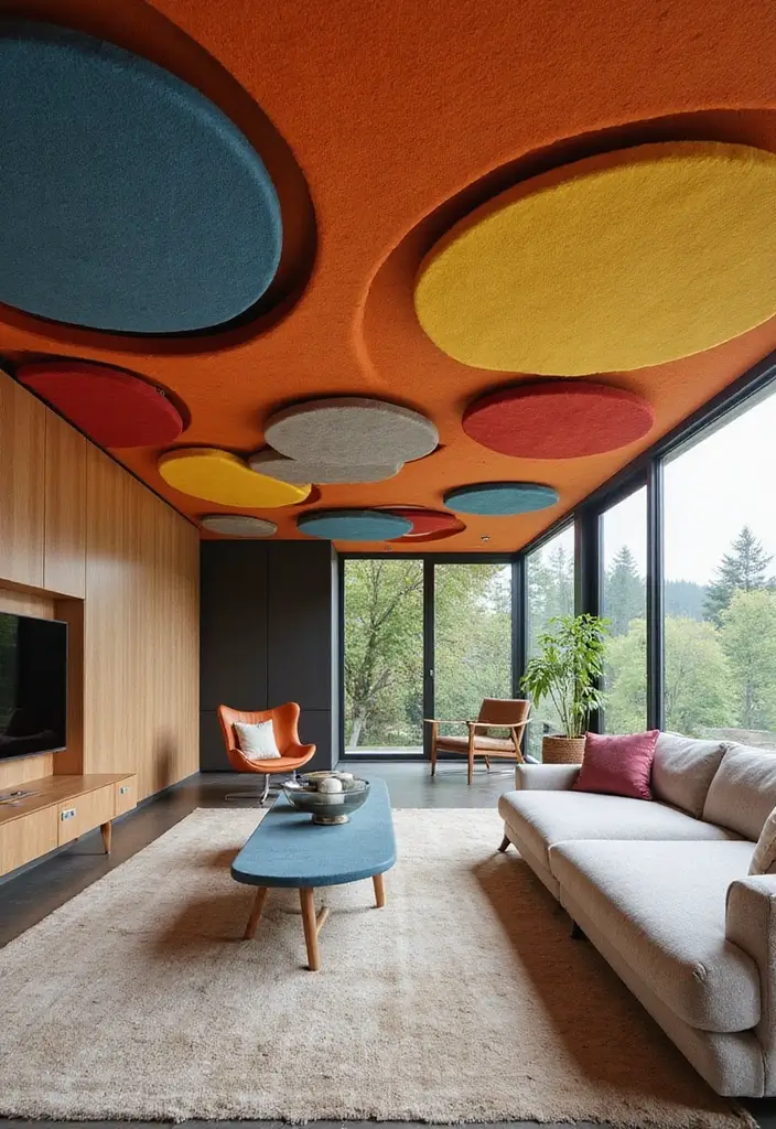 27 Fabric Ceiling Ideas That Feel Romantic and Soft - 25. Textured Felt Panels