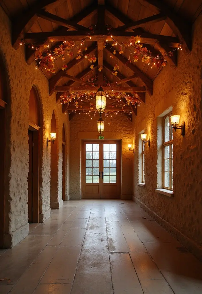 27 Fall Ceiling Designs for Hall That Feel Seasonal & Chic - 1. Wooden Beam Beauty