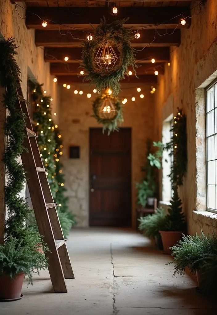 27 Fall Ceiling Designs for Hall That Feel Seasonal & Chic - 19. Vintage Ladder Displays