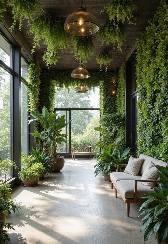 27 Hall Ceiling Designs Modern Homes Are Loving - 11. Greenery Integration