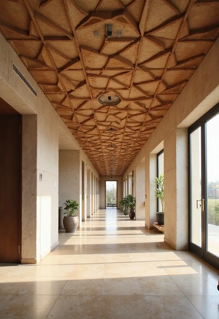 27 Hall Ceiling Designs Modern Homes Are Loving - 3. Geometric Patterns