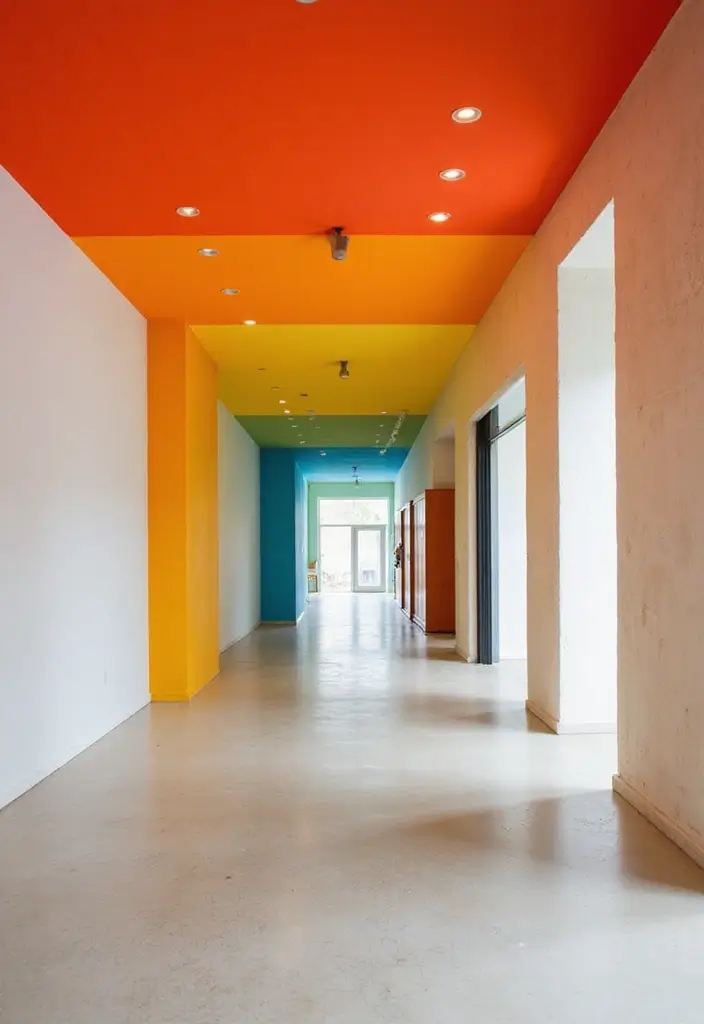 27 Hall Ceiling Designs Modern Homes Are Loving - 8. Bold Color Choices