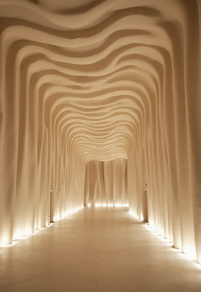 27 Hall False Ceiling Designs That Instantly Upgrade Interiors - 11. Wave-Patterned Ceilings