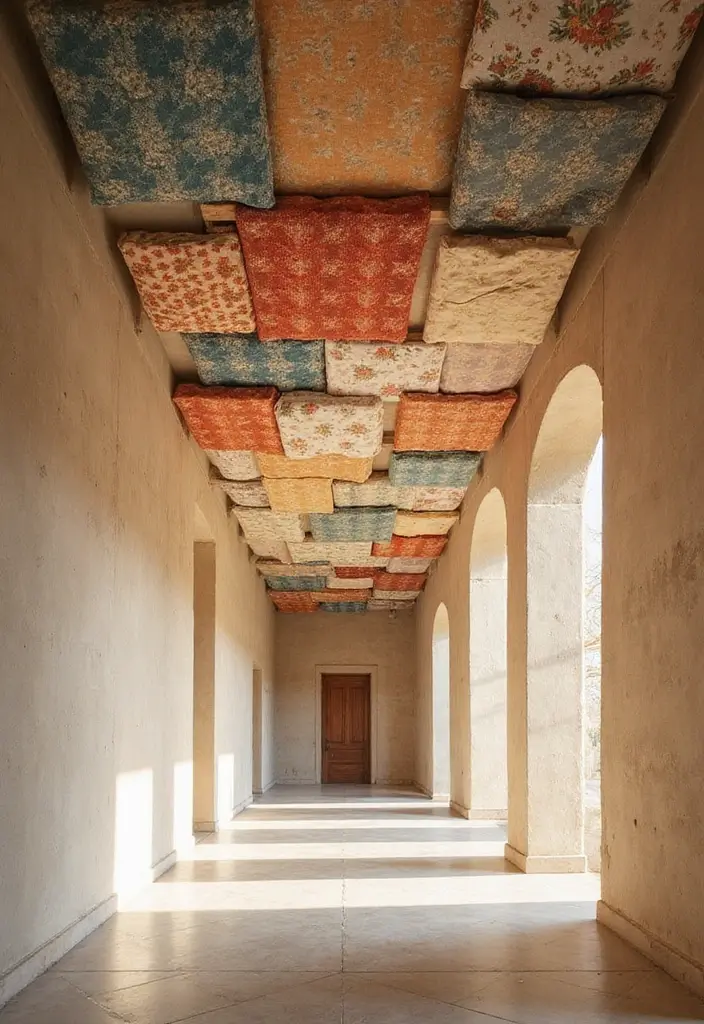 27 Hall False Ceiling Designs That Instantly Upgrade Interiors - 4. Eco-Friendly Fabric Panels