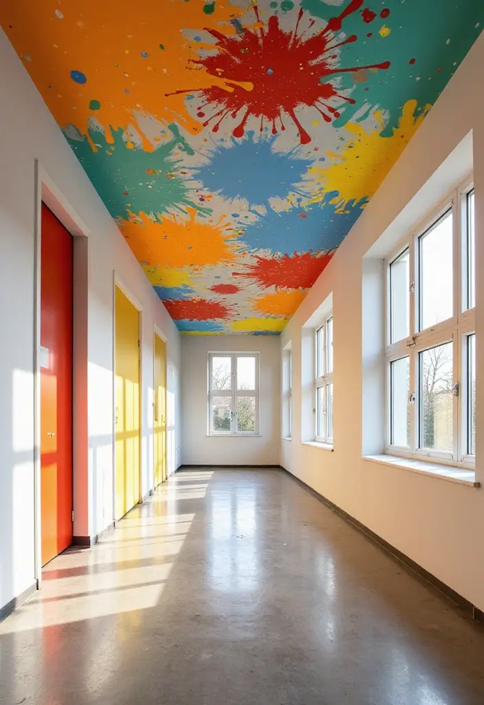 27 Hall POP Ceiling Designs Pinterest Can’t Get Enough Of - 16. Playful Color Splash