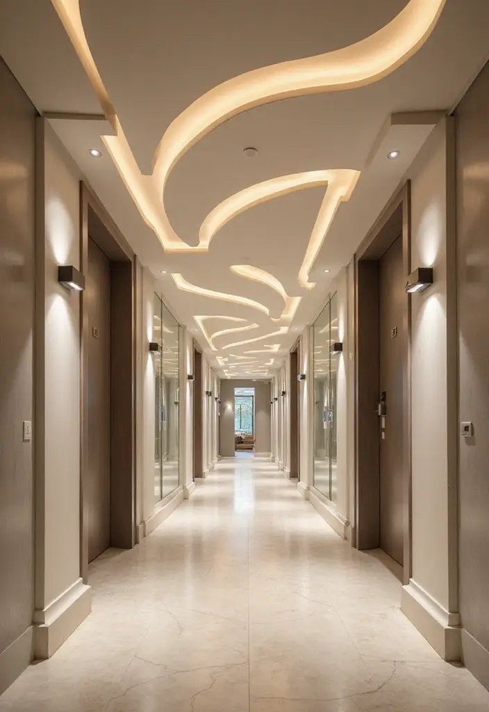 27 Hall POP Ceiling Designs Pinterest Can’t Get Enough Of - 5. Curved Designs