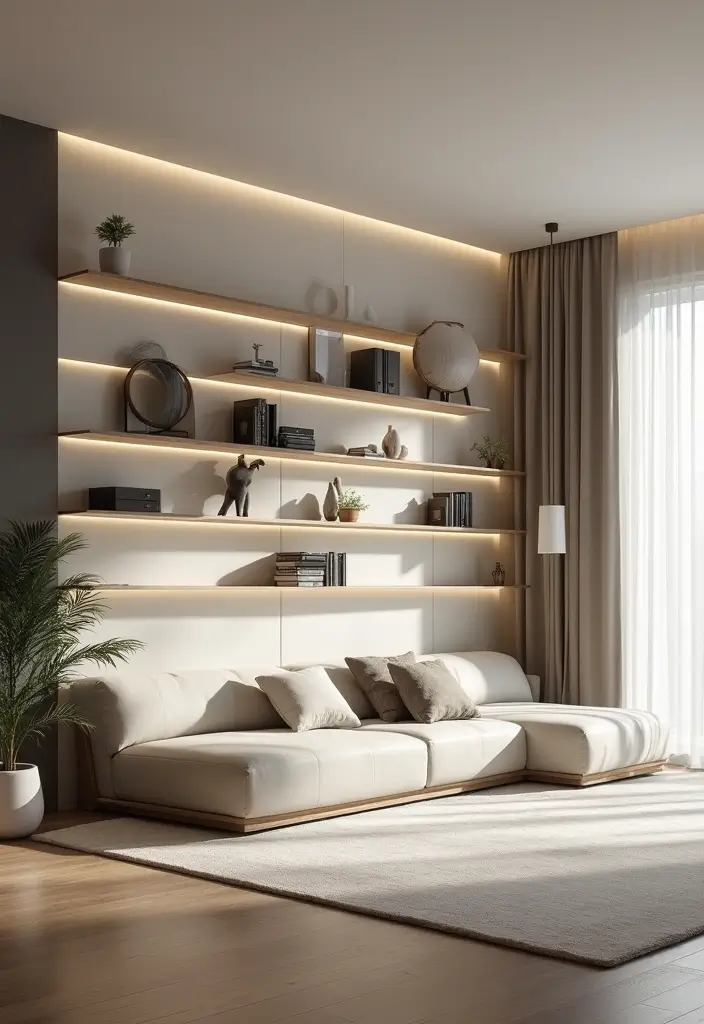 27 POP False Ceiling Designs That Modern Homes Love - 13. Integrated Shelving