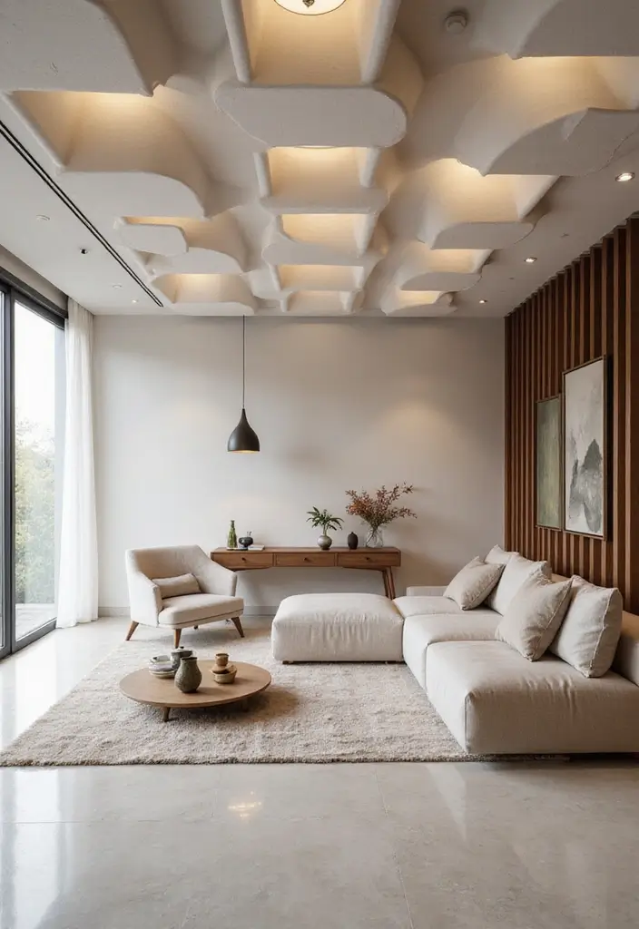 27 POP False Ceiling Designs That Modern Homes Love - 26. Floating Panels