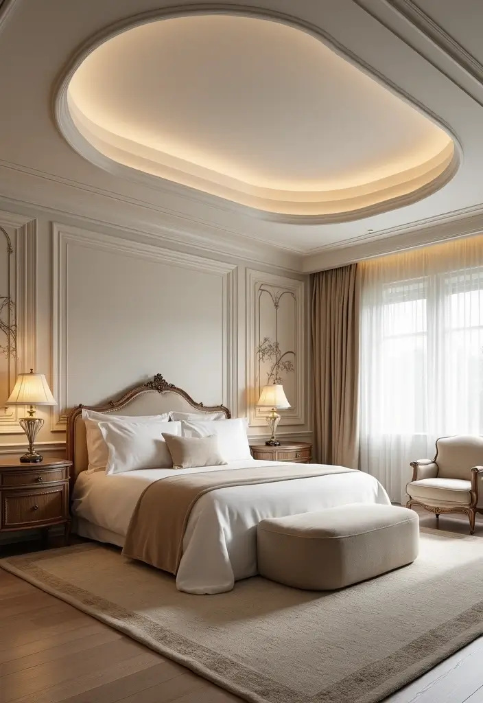 27 Tray Ceiling Bedroom Ideas That Look Sophisticated - 22. Soft Curves