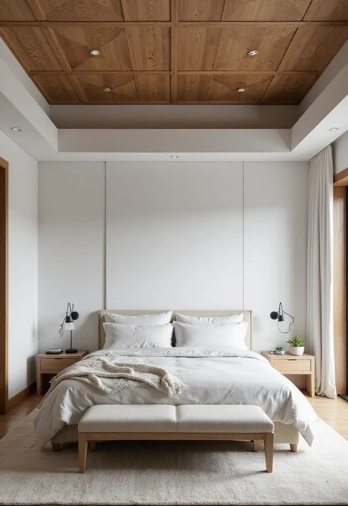 27 Tray Ceiling Bedroom Ideas That Look Sophisticated - 4. Textured Panels