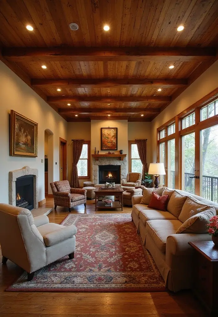 27 Wooden False Ceiling Designs That Add Rustic Elegance - 10. Rustic Paneling