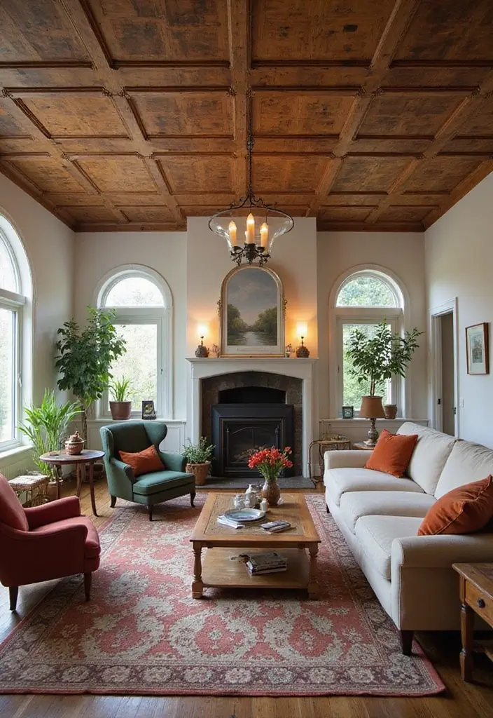 27 Wooden False Ceiling Designs That Add Rustic Elegance - 15. Vintage Wood Ceiling Tiles