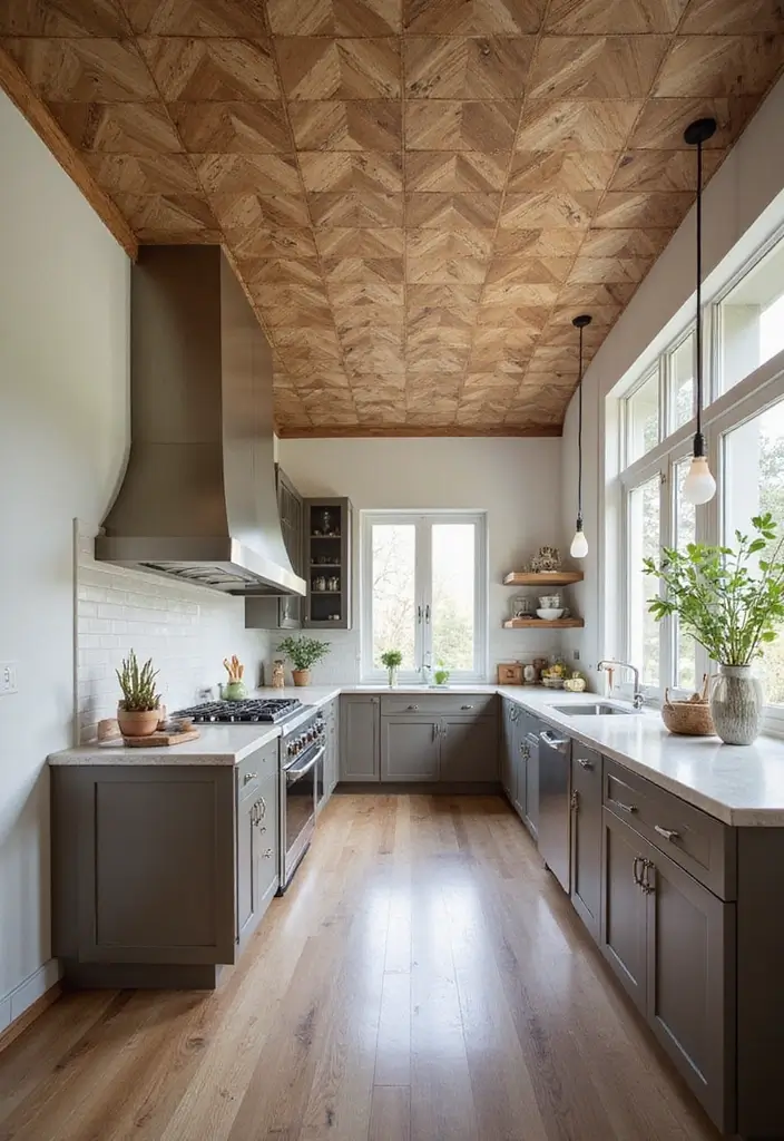 27 Wooden False Ceiling Designs That Add Rustic Elegance - 19. Wood-Tiled Ceiling