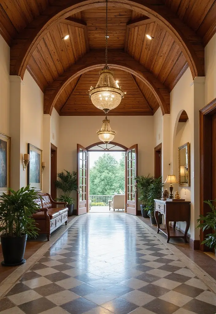 27 Wooden False Ceiling Designs That Add Rustic Elegance - 22. Ceiling with Wooden Arches
